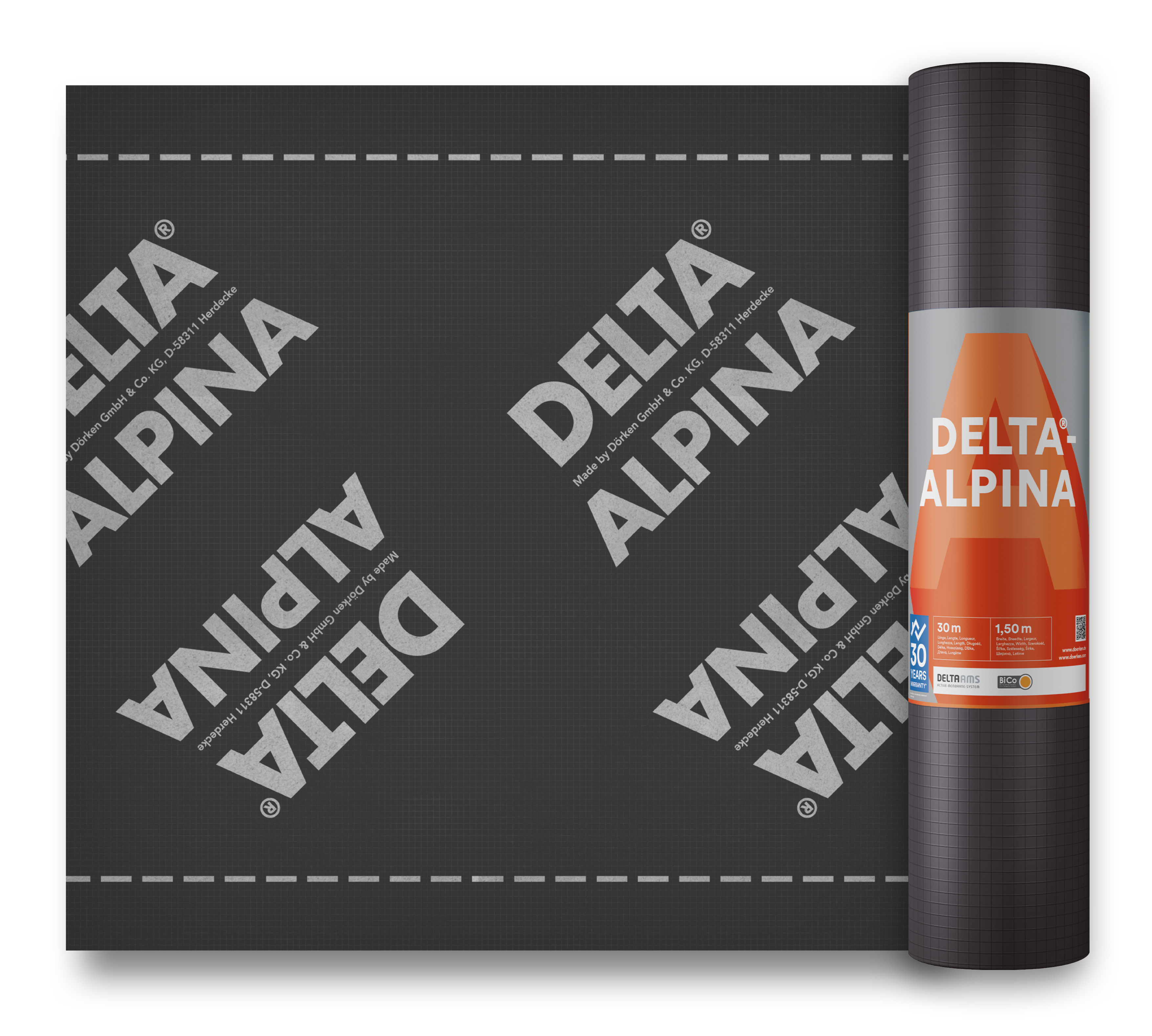 DELTA-ALPINA диффузионная мембрана для водонепроницаемой нижней кровли (Klasse 1),  Sd=0,27 м