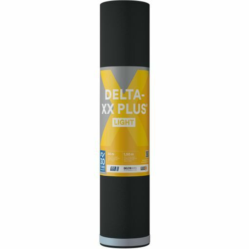 DELTA-XX PLUS LIGHT диффузионная мембрана с монолитным функциональным слоем из TPU и двумя  зонами проклейки, Sd=0,08 м